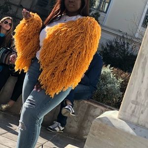 Boohoo Shaggy Knit Cardigan